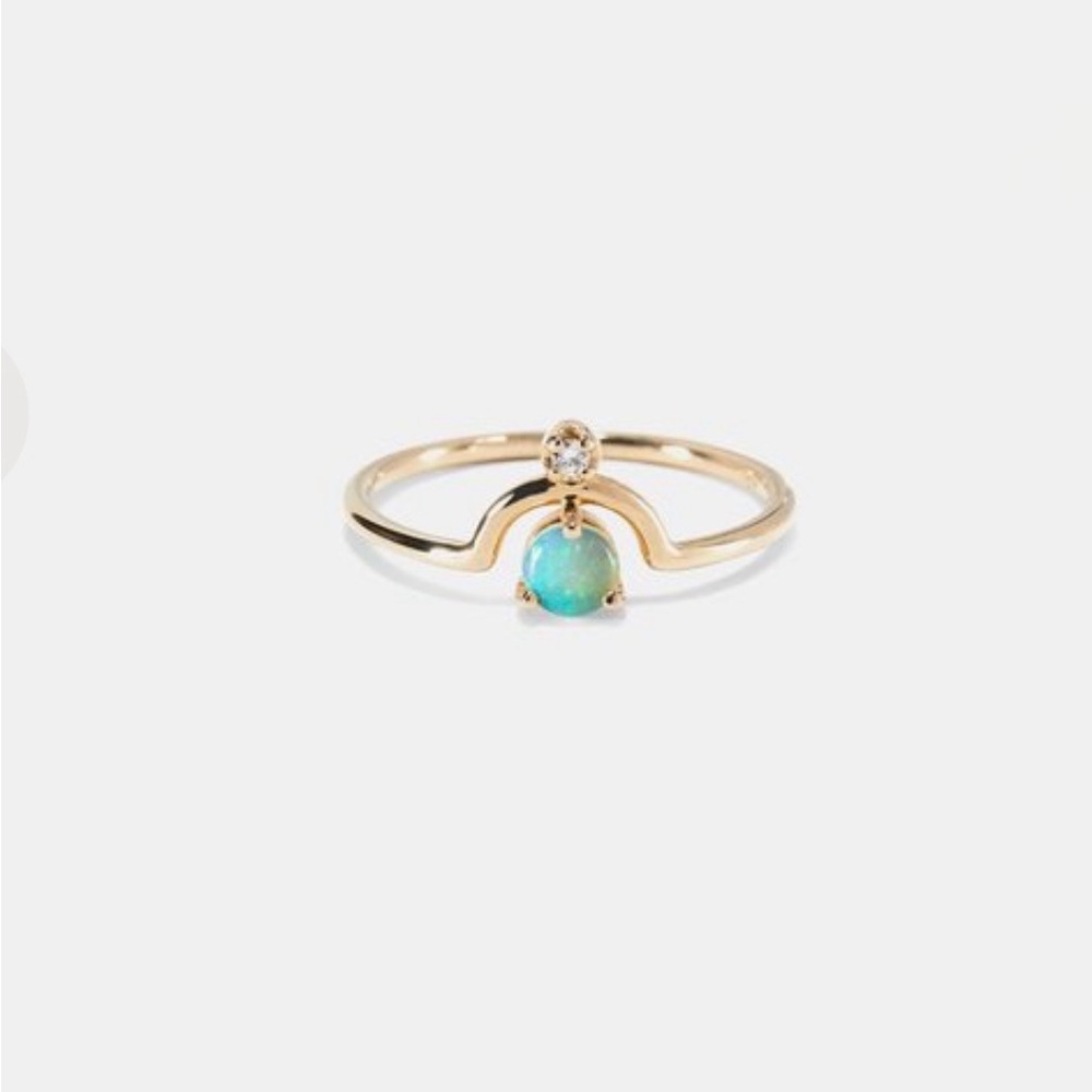 WWAKE Nested Opal and Diamond Ring 14K - Size 5